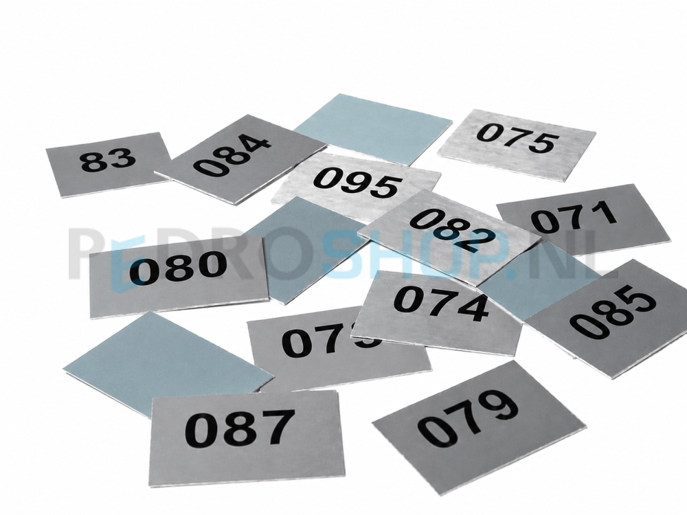 Cijferplaatjes SQ 1 t/m 100