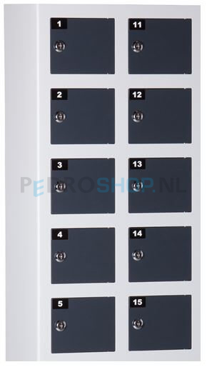 Telefoonlocker SQ Classic, 10-deurs, extra stevig, antraciet