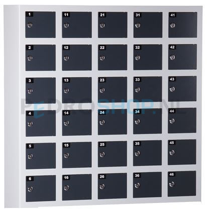 Telefoonlocker SQ Classic, 30-deurs, extra stevig, antraciet