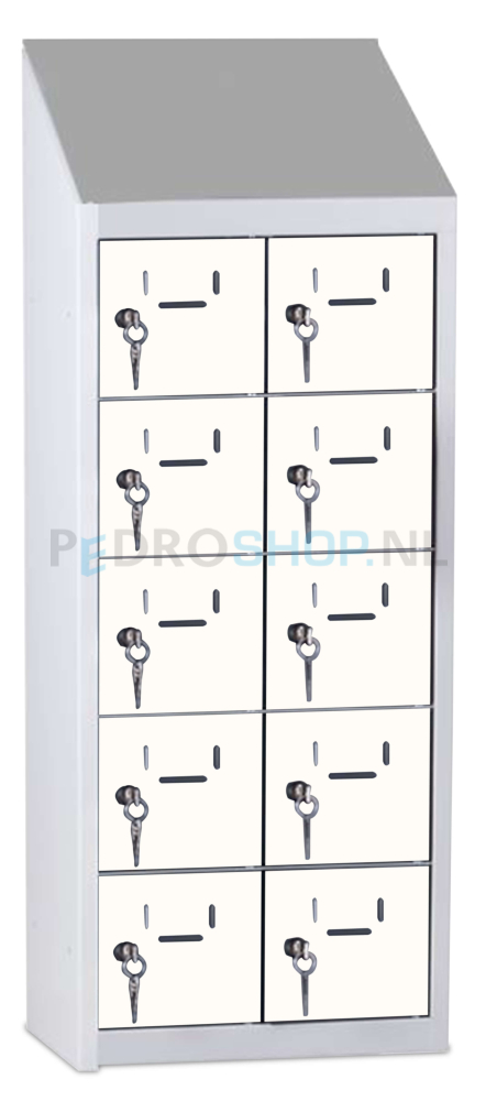 Telefoonkluis SQ Classic, 2-koloms, 10-deurs, wit