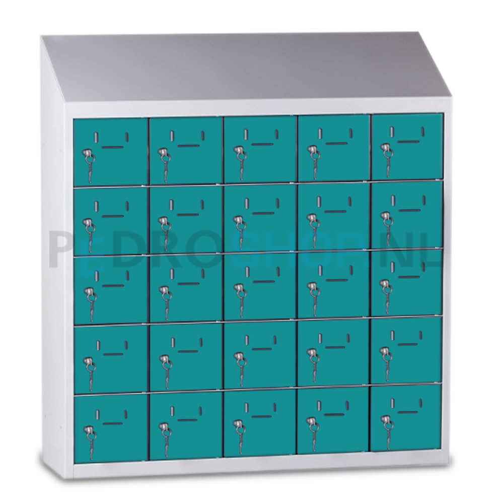 Kantine mini lockerkast SQ Classic, 25-deurs, mint