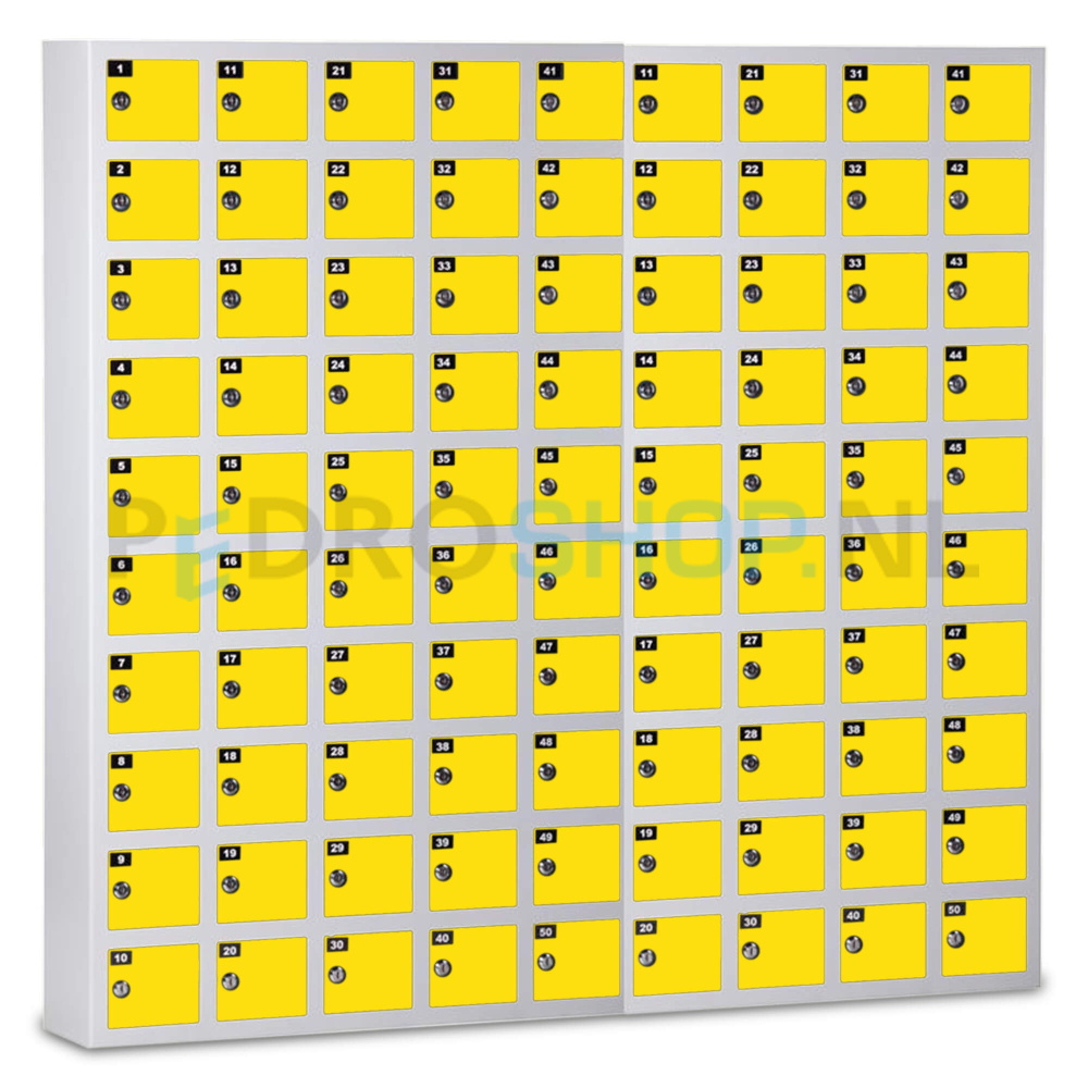 Mini lockerkast SQ Classic, 90-deurs, extra stevig, geel