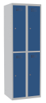 Classic SQ garderobekast, 2-koloms, 4-deurs, blauw, 180*60*50 cm