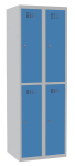 SQ Classic garderobekast, blauw, 2-koloms, 4-deurs, 180*60*50 cm