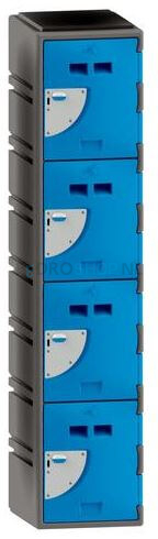 Polyethyleen locker FSP, 1-koloms, 4-deurs, 172*38*45 cm, lichtblauw
