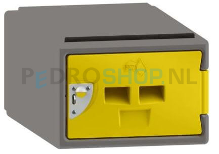Polyethyleen cube locker FSP, 1-deurs, 25*38*45 cm, geel