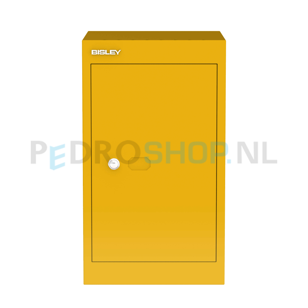 Bisley Basic cube locker, 30,5 cm breed, 30,5 cm diep, 1-deurs, geel